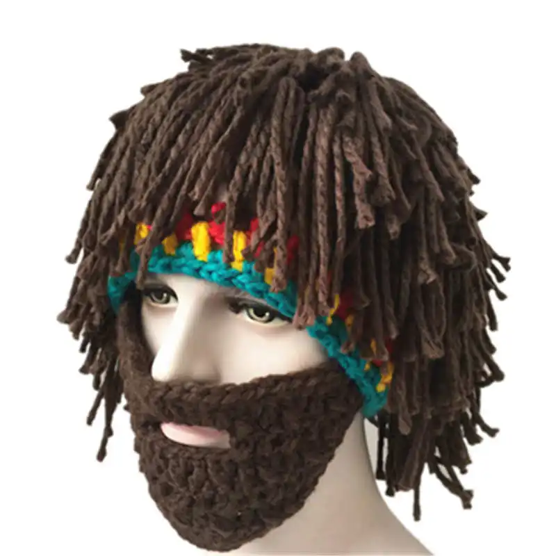 Crochet Bob Marley Reggae Hip Hop Style Cosplay Cap Handmade MenRasta Hat with Beard Jamaica Beanie Knit novelty hiking warm cap
Crochet Bob Marley Reggae Hip Hop Style Cosplay Cap Handmade MenRasta Hat with Beard Jamaica Beanie Knit novelty hiking warm cap