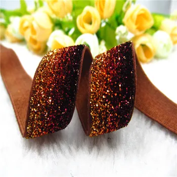 3/8" 5/8" Gold/Brown Gradient Color Metallic Velvet Elastic/Ribbon 50 Yards for Hair Tie Headband Hair Bow Clip Accessory B-531
3/8" 5/8" Gold/Brown Gradient Color Metallic Velvet Elastic/Ribbon 50 Yards for Hair Tie Headband Hair Bow Clip Accessory B-531