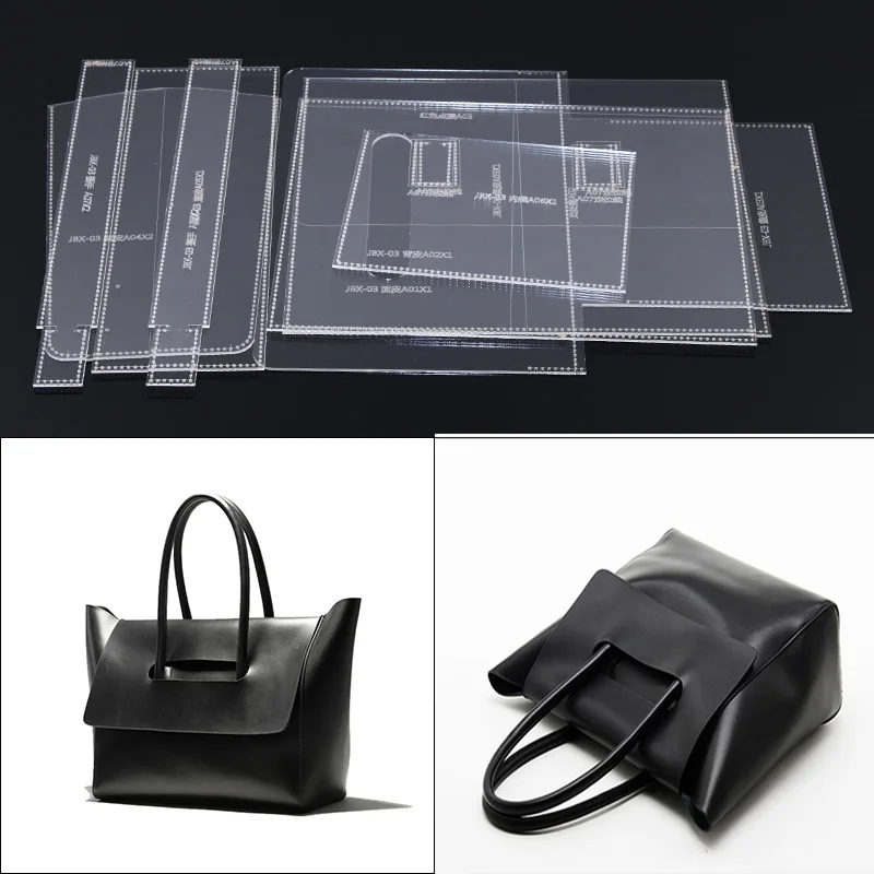 

1 set DIY hand-made leather version large capacity Tote Bag Handbag wing single shoulder bag design model acrylic version