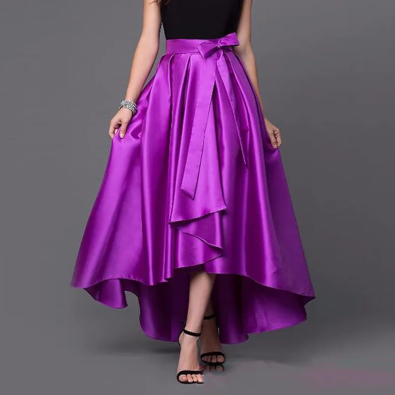 Hi Lo Women Skirts Purple Pleated Bow Skirt Custom Made Maxi Skirt For Women Saias Das Mulheres
Hi Lo Women Skirts Purple Pleated Bow Skirt Custom Made Maxi Skirt For Women Saias Das Mulheres