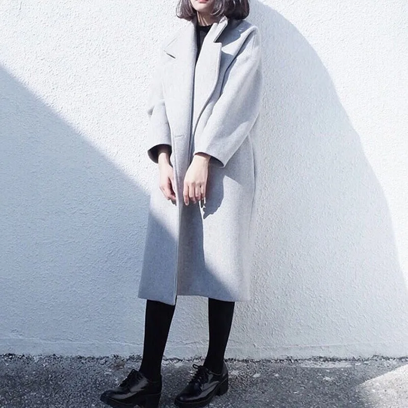 Casual Solid Slim Women Long Winter Wool Blend Coat Single Button Wool Coat and Jacket Turn- Down Collar Outerwear
Casual Solid Slim Women Long Winter Wool Blend Coat Single Button Wool Coat and Jacket Turn- Down Collar Outerwear