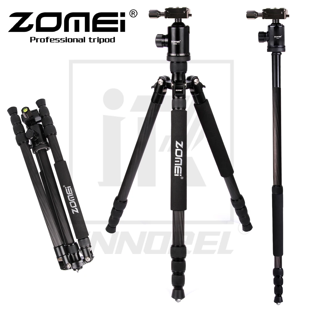 

Zomei Z818C Professional Carbon Fiber Tripod Kit Monopod Z818C For DSLR Camera Five Colors Available Light Compact Portable
