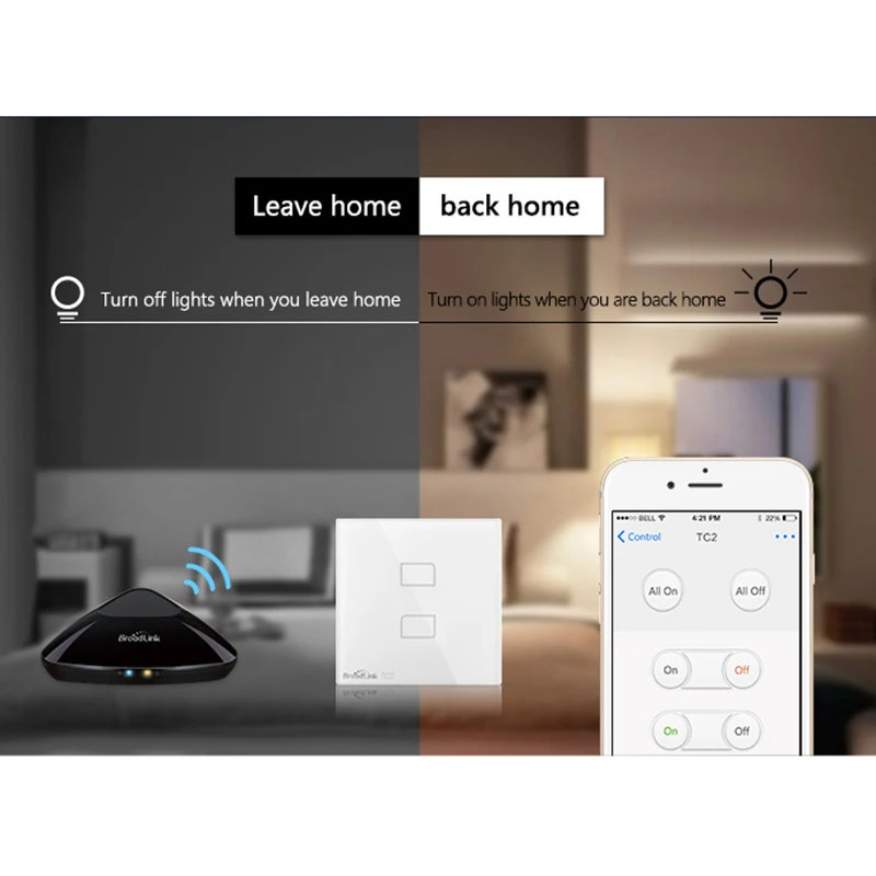 Broadlink WIFI+IR+RF Smart Home Automation Intelligent Controller Universal Hot Wifi Sensor Homekit Google Home Switch
Broadlink WIFI+IR+RF Smart Home Automation Intelligent Controller Universal Hot Wifi Sensor Homekit Google Home Switch