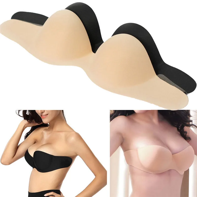 Womens Strapless Bra push up Solid Color Self Adhesive Invisible silicone Backless stick on gel Busty boob intimates accessories
Womens Strapless Bra push up Solid Color Self Adhesive Invisible silicone Backless stick on gel Busty boob intimates accessories