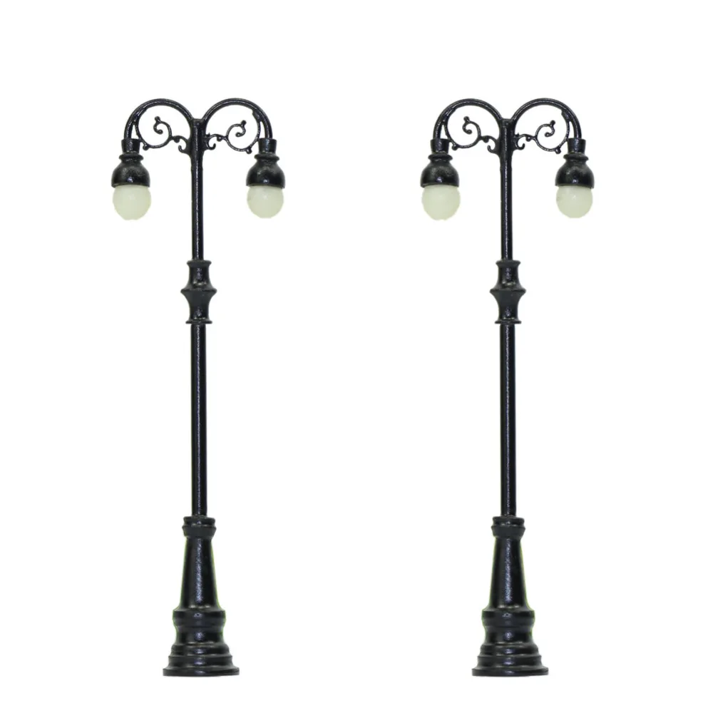 LYM32 2pcs Model Railway Train Lamp Post Street Lights Two-head HO OO TT Scale LEDs NEW Layout Scenery Warm White
LYM32 2pcs Model Railway Train Lamp Post Street Lights Two-head HO OO TT Scale LEDs NEW Layout Scenery Warm White