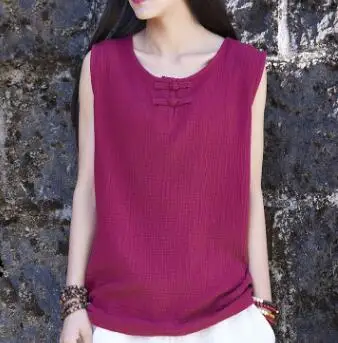 Summer Tank Top Linen Cotton Breathable Vest Shirt Solid Color 2019 Loose Button Sleeveless Tops Women Retro
Summer Tank Top Linen Cotton Breathable Vest Shirt Solid Color 2019 Loose Button Sleeveless Tops Women Retro