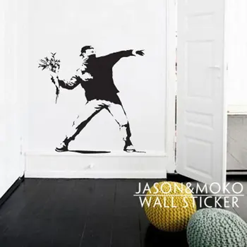 Banksy Flower Thrower Mask Man Wall Stickers Mural Wallpapers Wall Decal Art Modern Fashionable Room 80*80CM Home Decoration NEW
Banksy Flower Thrower Mask Man Wall Stickers Mural Wallpapers Wall Decal Art Modern Fashionable Room 80*80CM Home Decoration NEW