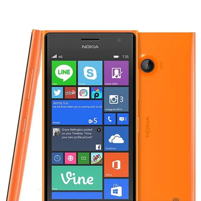 unlocked original nokia lumia 735 cell phone 4 7 inch 8gb rom 1gb ram quad core lte windows refurbished mobile phone dropship aliexpress