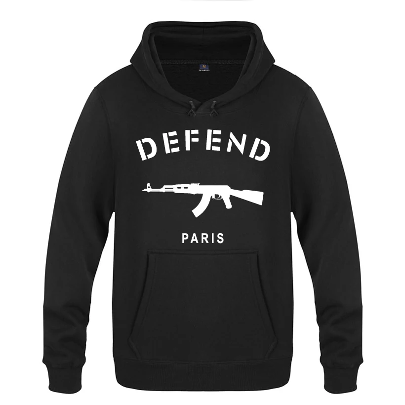 PARIS AK47 Personality Novelty Sweatshirts Men 2018 Mens Hooded Fleece Pullover Hoodies
PARIS AK47 Personality Novelty Sweatshirts Men 2018 Mens Hooded Fleece Pullover Hoodies