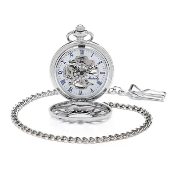 Skeleton Hollow Case Roman Number White Dial Hand Wind Mechanical Mens Pocket Watch W/Chain Antique Vintage Steampunk Watch
Skeleton Hollow Case Roman Number White Dial Hand Wind Mechanical Mens Pocket Watch W/Chain Antique Vintage Steampunk Watch