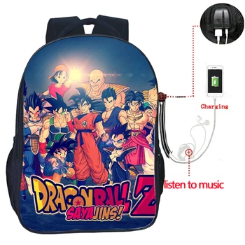 Dragon Ball USB Charge School Rucksack Boys Girls Backpack Fashion Goku Vegeta USB Charging Daily knapsack for Men Women Teens
Dragon Ball USB Charge School Rucksack Boys Girls Backpack Fashion Goku Vegeta USB Charging Daily knapsack for Men Women Teens