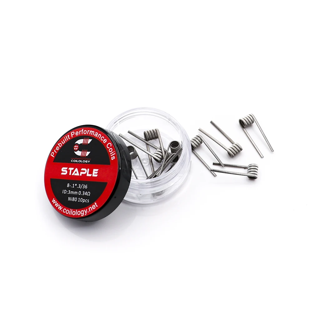 Newest Premade coil Coilology Staple NI80 Coil for RDA RBA Rebuildable Atomizer 10pcs Tools Heating Wires Coil NI80 Heating wire
Newest Premade coil Coilology Staple NI80 Coil for RDA RBA Rebuildable Atomizer 10pcs Tools Heating Wires Coil NI80 Heating wire