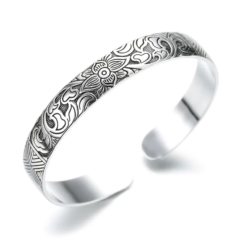 100% 925 sterling silver fashion retro style flower thai silver ladies`bangles jewelry no fade cheap bangle wholesale
100% 925 sterling silver fashion retro style flower thai silver ladies`bangles jewelry no fade cheap bangle wholesale