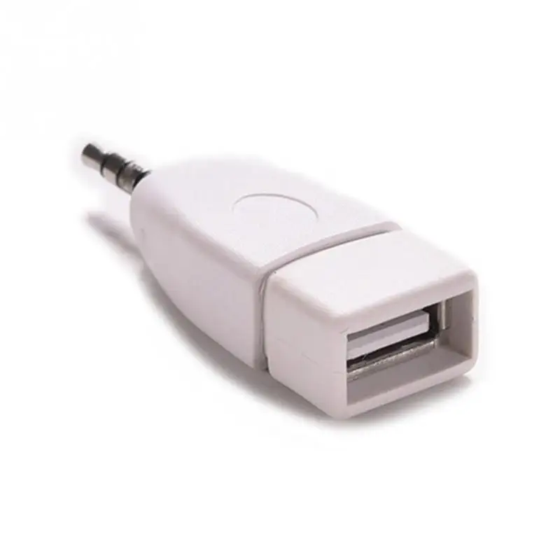 1 Pcs High Quality White 3.5mm Male AUX Audio Plug Jack to USB 2.0 Female Converter Adapter Plug
1 Pcs High Quality White 3.5mm Male AUX Audio Plug Jack to USB 2.0 Female Converter Adapter Plug
