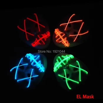 Mask Wholesale 10pieces Free Shipping EL Wire Glowing Mask Rave Custom Mask Powered by 2-AA Batteries for Flash Party Supplies
Mask Wholesale 10pieces Free Shipping EL Wire Glowing Mask Rave Custom Mask Powered by 2-AA Batteries for Flash Party Supplies