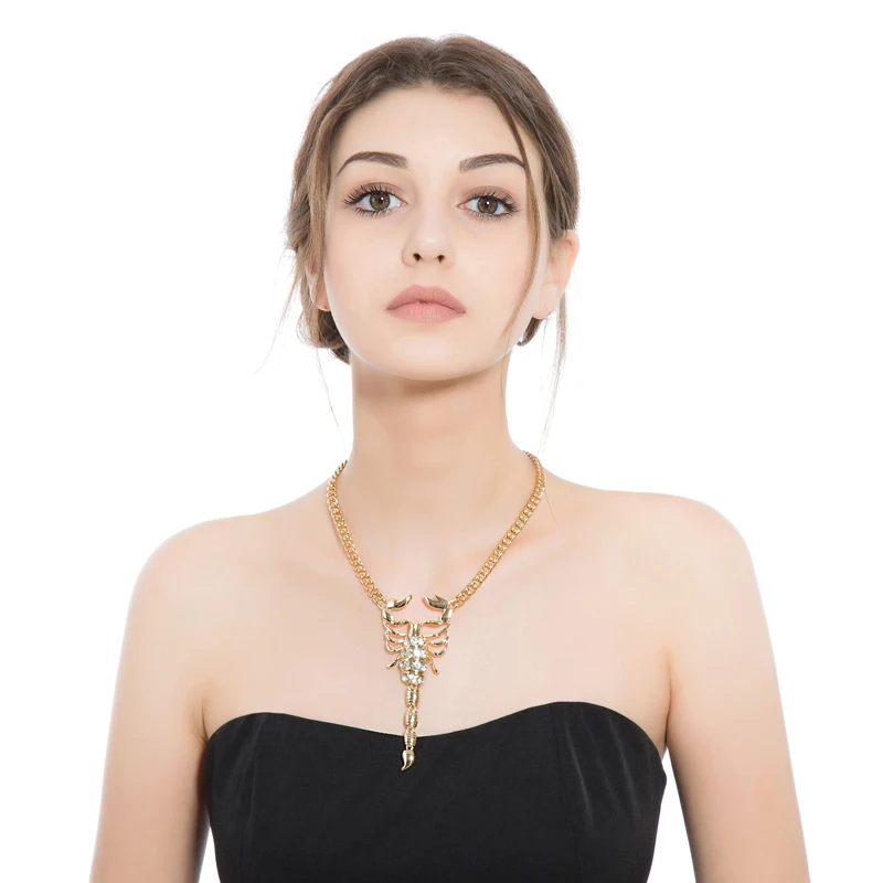Europe and the United States sell like hot cakes accessories Gold inlaid with crystal alloy scorpion necklace for women XL057
Europe and the United States sell like hot cakes accessories Gold inlaid with crystal alloy scorpion necklace for women XL057