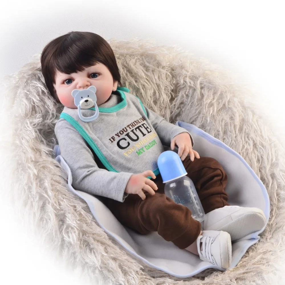 about 55-57cm Bebe Reborn Doll hard Silicone Boy Toy Reborn Baby Doll Gift for girl fun gift interactive toy cute blue clothes b
about 55-57cm Bebe Reborn Doll hard Silicone Boy Toy Reborn Baby Doll Gift for girl fun gift interactive toy cute blue clothes b