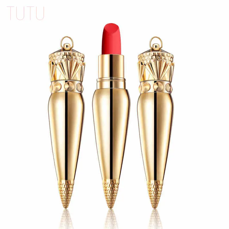 Image TUTU Lips Makeup Matte Velvet Persistent Color Mist Side Light Lipstick Long lasting Party Cosmetics Brand 10 Colors Optional