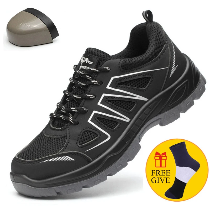 SHOEMER Men Fashion Safety Shoes Breathable Four seasons women Anti-smashing steel toe caps Anti-piercing fiber mens work Shoes
SHOEMER Men Fashion Safety Shoes Breathable Four seasons women Anti-smashing steel toe caps Anti-piercing fiber mens work Shoes