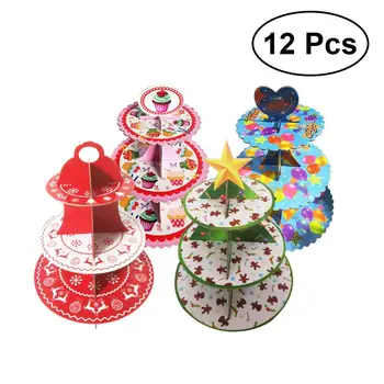 12pcs Cake Stand Three-Tier Collapsible Thicken Paper Round Cartoon Snack Stand Cake Stand for Decoration Party Birthday
12pcs Cake Stand Three-Tier Collapsible Thicken Paper Round Cartoon Snack Stand Cake Stand for Decoration Party Birthday
