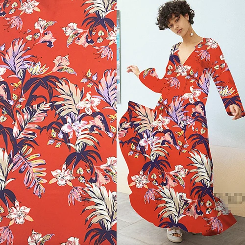 Big flower and leaves print silk Crepe DE chine silk fabric 140cm width,SCDC913
Big flower and leaves print silk Crepe DE chine silk fabric 140cm width,SCDC913