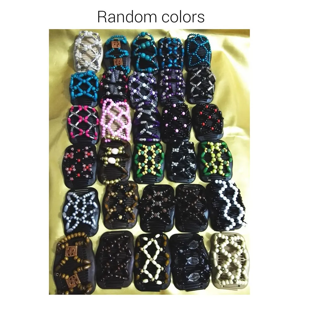 2 Rows Professional Hair Comb Ladies Magic Beads Elasticity Double Bead string Clamp Stretchy Acces Valentine's Day
2 Rows Professional Hair Comb Ladies Magic Beads Elasticity Double Bead string Clamp Stretchy Acces Valentine's Day
