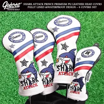 SHARK ATTACK Golf Woods Head Covers Driver Fairways Hybrid HeadCover Set Vintage Series 135H 4pcs/lot For Men Women
SHARK ATTACK Golf Woods Head Covers Driver Fairways Hybrid HeadCover Set Vintage Series 135H 4pcs/lot For Men Women