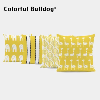 Animal Geometric Pillow Set Yellow Background Giraffe Elephant Line Rhombus Flower Decoration Pillow Farmhouse Sofa Cushion Case
Animal Geometric Pillow Set Yellow Background Giraffe Elephant Line Rhombus Flower Decoration Pillow Farmhouse Sofa Cushion Case