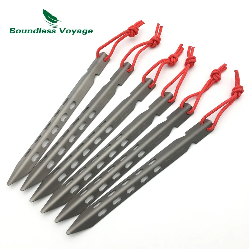 Boundless Voyage Titanium Pegs Outdoor Camping V-type Tent Stakes Portable Tent Titanium Nail
Boundless Voyage Titanium Pegs Outdoor Camping V-type Tent Stakes Portable Tent Titanium Nail