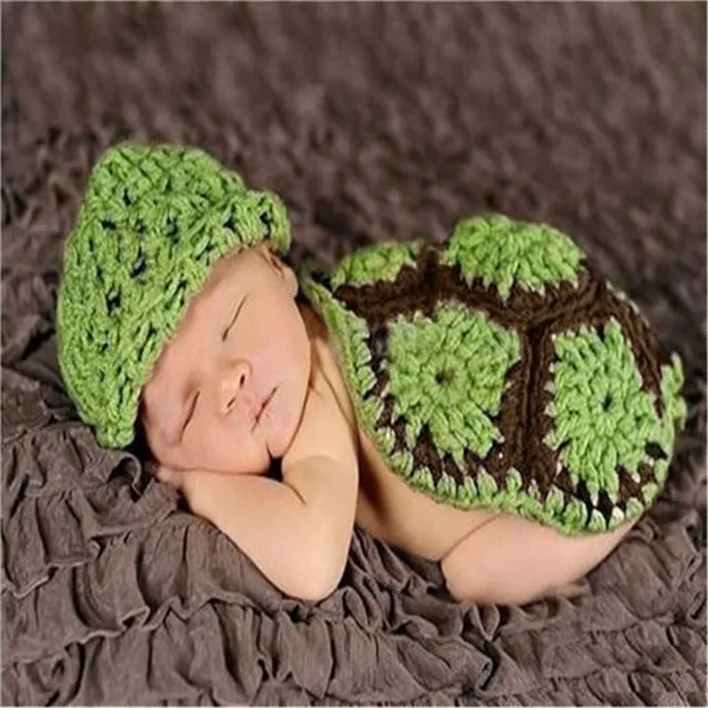 Handmade Knit Shoes Baby Girls Newborn 0-6M Crochet Costume Photo Prop