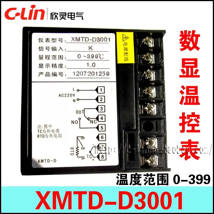 c-linTemperature Controller XMTD-D3001 type k 0-399 Digital thermostat temperature controller display accuracy 1.0
c-linTemperature Controller XMTD-D3001 type k 0-399 Digital thermostat temperature controller display accuracy 1.0