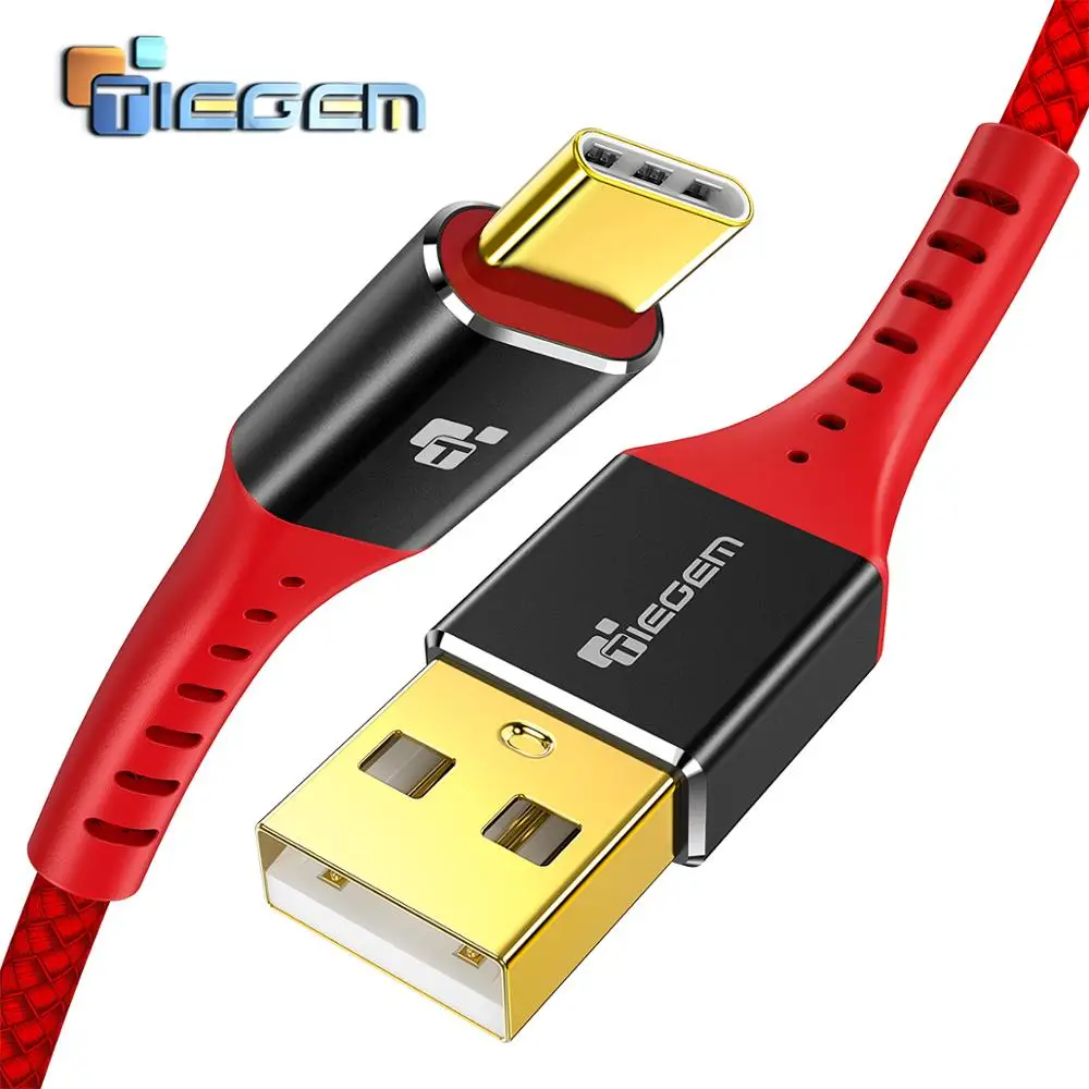 Кабель TIEGEM 3 1 USB Type C нейлоновый кабель быстрой зарядки для синхронизации данных и