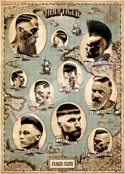 Vintage Hairdresser Tattoos Patterned Posters Kraft paper Interior Painting Restoring Wall Sticker Barber shop Home Decoration
Vintage Hairdresser Tattoos Patterned Posters Kraft paper Interior Painting Restoring Wall Sticker Barber shop Home Decoration