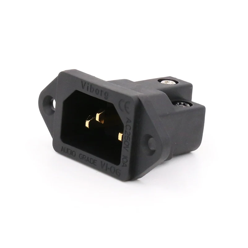 Viborg Pcs Black Audio Grade VI06BG Pure Copper Gold Plated IEC Inlet Plug AC 250V 15A Power Socket
Viborg Pcs Black Audio Grade VI06BG Pure Copper Gold Plated IEC Inlet Plug AC 250V 15A Power Socket