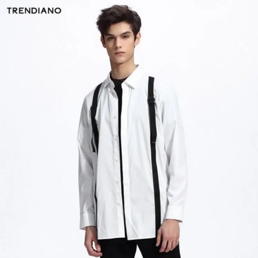 XS-6XL ! 2019 New male costume men's clothing fashion Model show Long-sleeved Shirt with spliced sling plus size costumes
XS-6XL ! 2019 New male costume men's clothing fashion Model show Long-sleeved Shirt with spliced sling plus size costumes