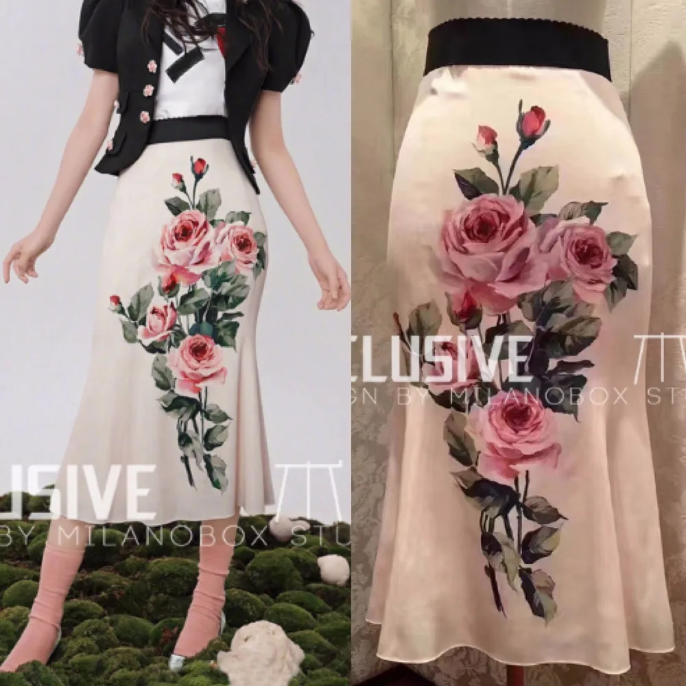 2018 Spring Clothes Women European Style Elegant Empire Pencil Skirt Real Silk Print Skirt Mid-Calf Fashion Outfit Girls
2018 Spring Clothes Women European Style Elegant Empire Pencil Skirt Real Silk Print Skirt Mid-Calf Fashion Outfit Girls