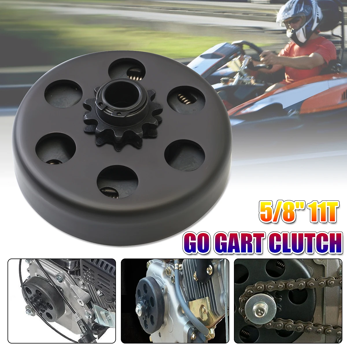 5/8'' Engine Clutch,Sprocket Centrifugal Clutch Sprocket 11T Bore Black for Gokart KDC Kart GX160 GX200 MAX80
5/8'' Engine Clutch,Sprocket Centrifugal Clutch Sprocket 11T Bore Black for Gokart KDC Kart GX160 GX200 MAX80