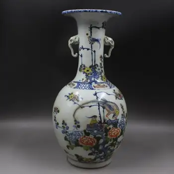 Antique QingDynasty porcelain vase,Blue & white ear bottle,Hand painting crafts,Decoration collection&adornment,Free shipping
Antique QingDynasty porcelain vase,Blue & white ear bottle,Hand painting crafts,Decoration collection&adornment,Free shipping