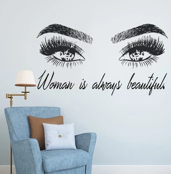 Woman Make Up Wall Sticker Eye Eyelashes Wall Decal Lashes Extensions Beauty Shop Decor Eyebrows Brows Mural Beauty Gift AY1083
Woman Make Up Wall Sticker Eye Eyelashes Wall Decal Lashes Extensions Beauty Shop Decor Eyebrows Brows Mural Beauty Gift AY1083