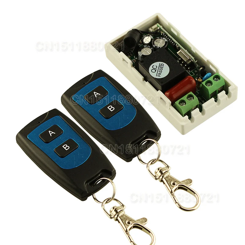 AC 220 V 1CH Wireless Remote Control Switch System Receiver & 2 Keys waterproof Remote 315mhz/433mhz
AC 220 V 1CH Wireless Remote Control Switch System Receiver & 2 Keys waterproof Remote 315mhz/433mhz