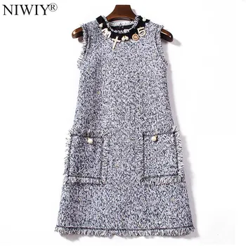 High-end NIWIY Brand Dress Women Loose Diamonds Dress 2020 Vestidos De Festa Tweed Vest Pink Beading Office Women Dress N8089
High-end NIWIY Brand Dress Women Loose Diamonds Dress 2020 Vestidos De Festa Tweed Vest Pink Beading Office Women Dress N8089