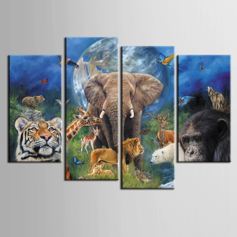 

Beautiful canvas nature paintings sitting room Canvas Painting Wall Modern Pictures home decor Movie animal world/ZT-3-80