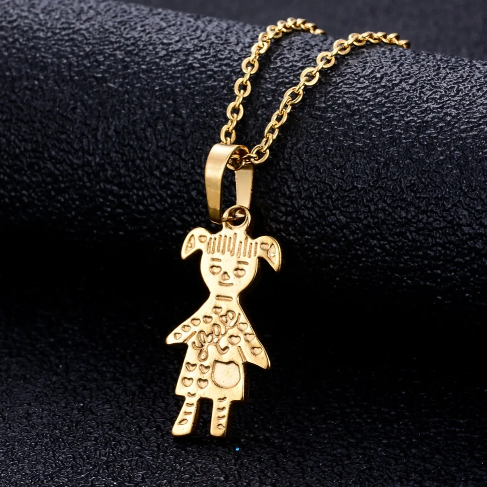 Annayoyo Small Gold color steel pendant Childrens stainless steel necklace&pendant Commemorative children/holiday gift jewelry
Annayoyo Small Gold color steel pendant Childrens stainless steel necklace&pendant Commemorative children/holiday gift jewelry