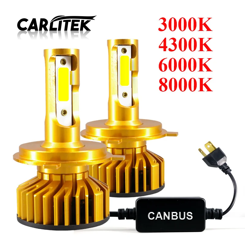 CARLitek 2Pcs Canbus Car Headlights H4 Led 3000K 4300K 6000K 8000K No Error 80W 12000LM Mini Size Car Lights 9003 HB2 Headlamp
CARLitek 2Pcs Canbus Car Headlights H4 Led 3000K 4300K 6000K 8000K No Error 80W 12000LM Mini Size Car Lights 9003 HB2 Headlamp