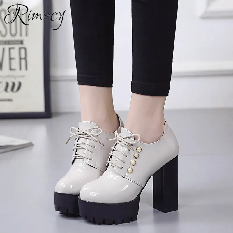 Rimocy super high heels patent leather ankle boots for women bead platform boots solid round toe black shoes woman botines mujer
Rimocy super high heels patent leather ankle boots for women bead platform boots solid round toe black shoes woman botines mujer