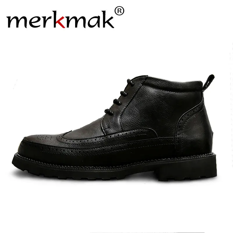 Mekmak Fashion Men Boots Winter Autumn Ankle Boots Brogue Men Snow Boots Lace Up Soft Casual Shoes Outdoor British Style Flat
Mekmak Fashion Men Boots Winter Autumn Ankle Boots Brogue Men Snow Boots Lace Up Soft Casual Shoes Outdoor British Style Flat