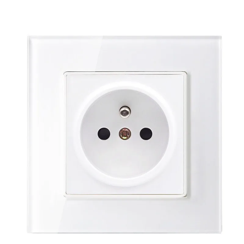 2019 Wall Crystal Glass Panel Power Socket Plug Grounded 16a French Standard Electrical Outlet 86mm * 86mm
2019 Wall Crystal Glass Panel Power Socket Plug Grounded 16a French Standard Electrical Outlet 86mm * 86mm
