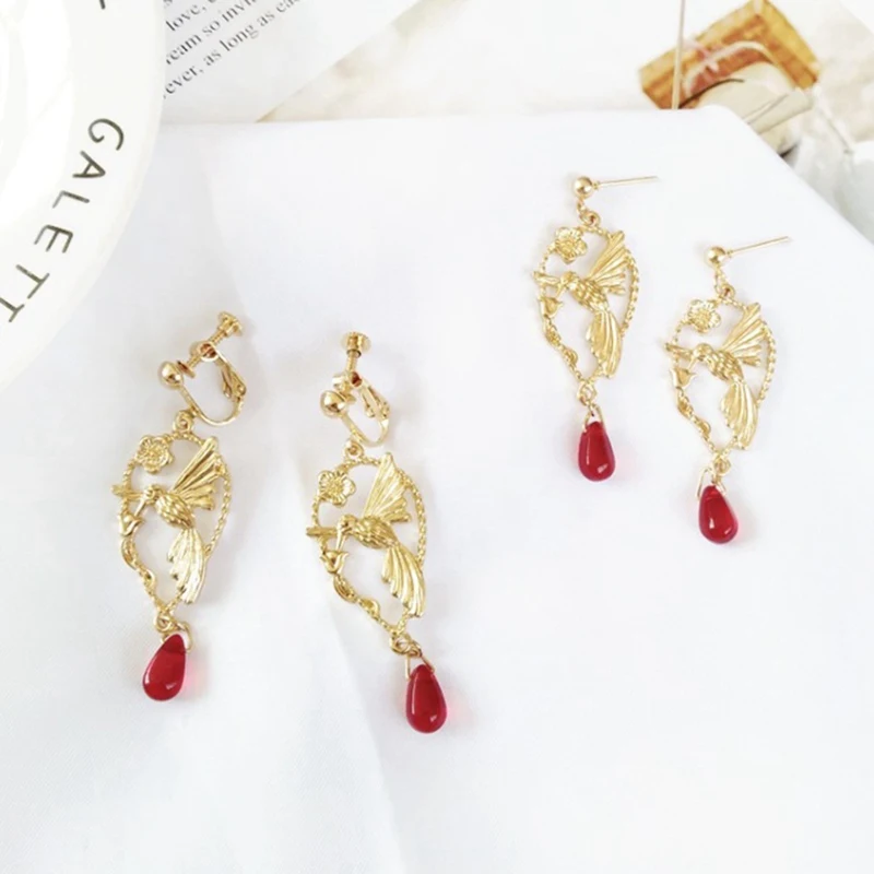 New Fashion Style Gold Color Birds Flowers Big Earrings for Women New Design Cute Fashion Jewelry Vintage Accessory
New Fashion Style Gold Color Birds Flowers Big Earrings for Women New Design Cute Fashion Jewelry Vintage Accessory