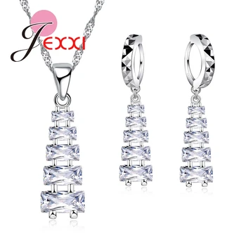 925 Sterling Silver African AAA Crystal Tassel Drop Pendant Necklace Earrings Women Brincos Elegant Evening Dress Accessories
925 Sterling Silver African AAA Crystal Tassel Drop Pendant Necklace Earrings Women Brincos Elegant Evening Dress Accessories