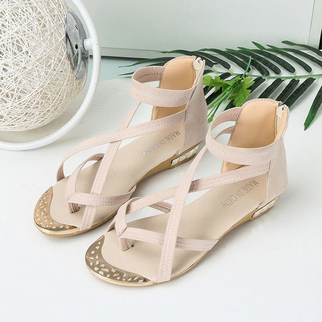 CHAMSGEND hot summer women's Roman fish mouth wedge zipper breathable sandals fashion open toe outdoor sandals
CHAMSGEND hot summer women's Roman fish mouth wedge zipper breathable sandals fashion open toe outdoor sandals